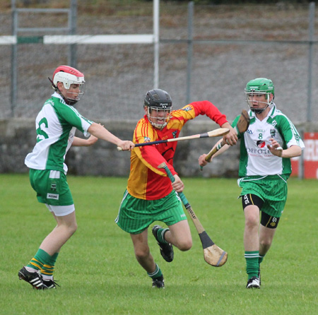 Action from the under 16 hurling league game between Aodh Ruadh and MacCumhaill's.