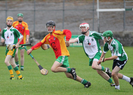 Action from the under 16 hurling league game between Aodh Ruadh and MacCumhaill's.