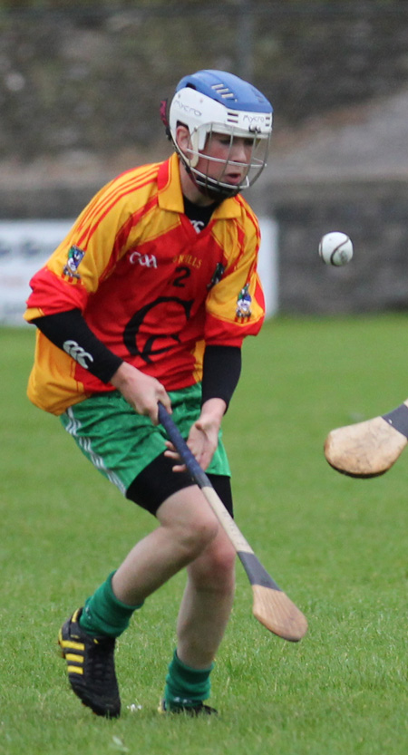 Action from the under 16 hurling league game between Aodh Ruadh and MacCumhaill's.