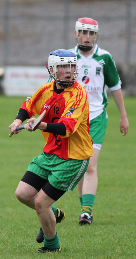 Action from the under 16 hurling league game between Aodh Ruadh and MacCumhaill's.