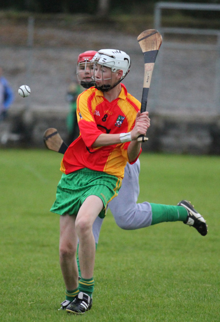 Action from the under 16 hurling league game between Aodh Ruadh and MacCumhaill's.