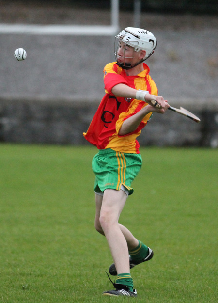 Action from the under 16 hurling league game between Aodh Ruadh and MacCumhaill's.