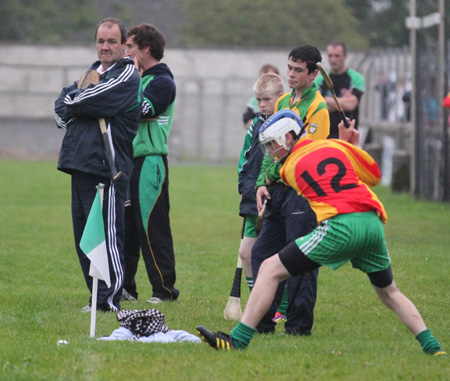 Action from the under 16 hurling league game between Aodh Ruadh and MacCumhaill's.