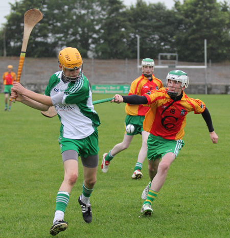 Action from the under 16 hurling league game between Aodh Ruadh and MacCumhaill's.