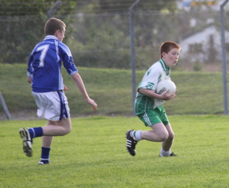 Action from the under 14 regional league final against Naomh Conaill.