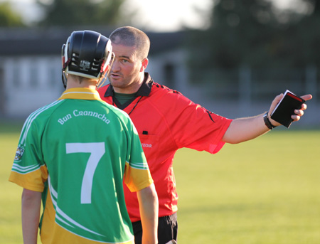 Action from the under 16 hurling championship game between Aodh Ruadh and Buncrana.