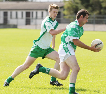 Action from the division 3 reserve league match against Naomh Mhuire.