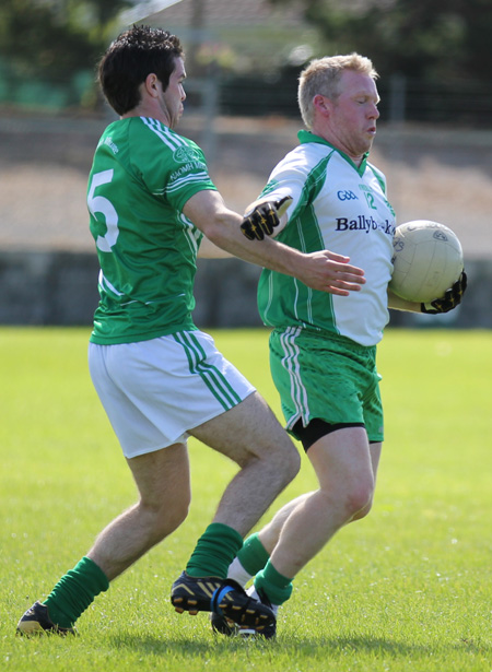 Action from the division 3 league match against Naomh Mhuire.