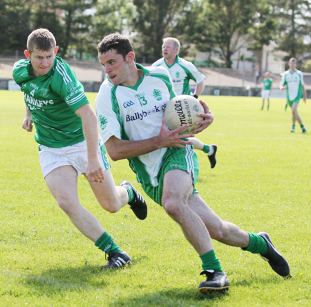 Action from the division 3 league match against Naomh Mhuire.