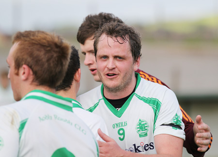 Action from the division 3 league match against Naomh Mhuire.