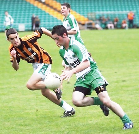 Action from the under 16 county championship final against Naomh Mhuire.