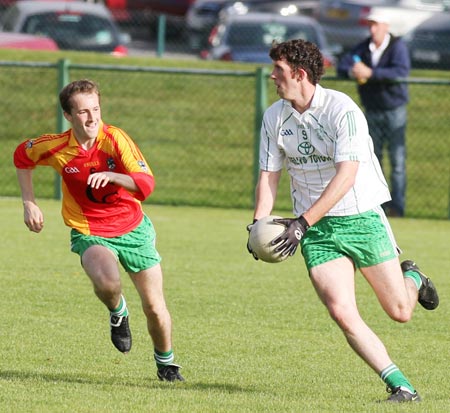 Action from the intermediate reserve football championship match against Saint Naul's.