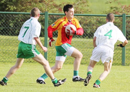 Action from the intermediate reserve football championship match against Saint Naul's.