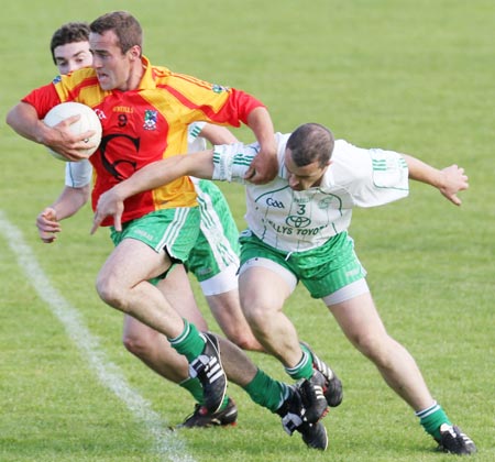 Action from the intermediate reserve football championship match against Saint Naul's.