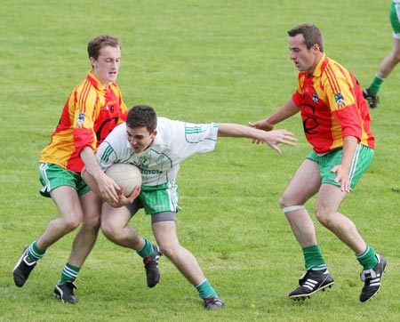 Action from the intermediate reserve football championship match against Saint Naul's.