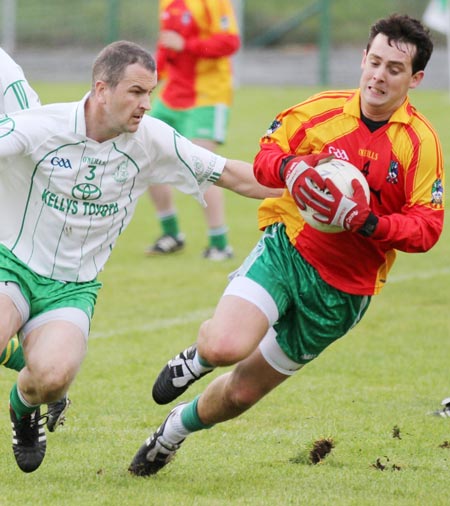 Action from the intermediate reserve football championship match against Saint Naul's.