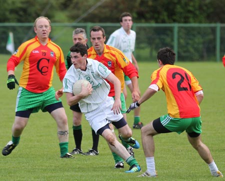 Action from the intermediate reserve football championship match against Saint Naul's.