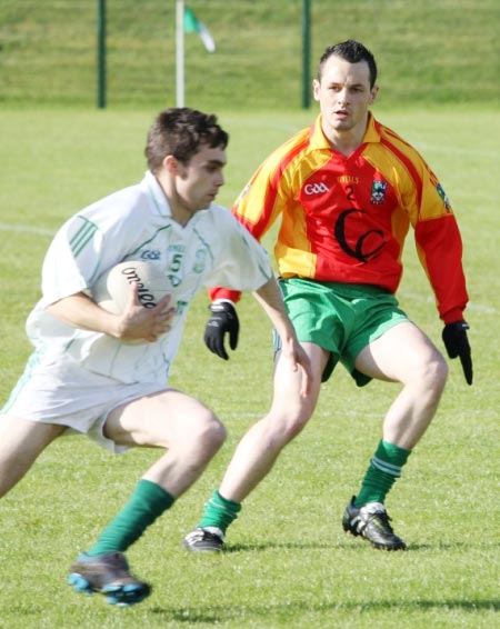 Action from the intermediate reserve football championship match against Saint Naul's.