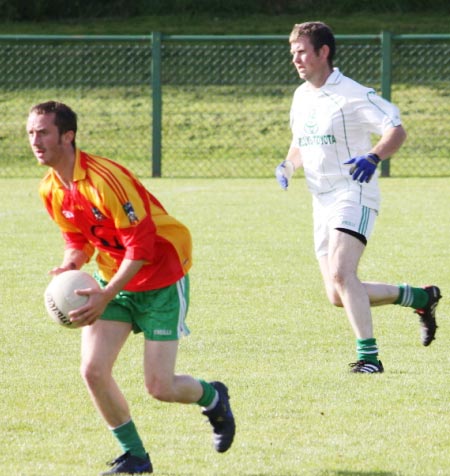 Action from the intermediate reserve football championship match against Saint Naul's.