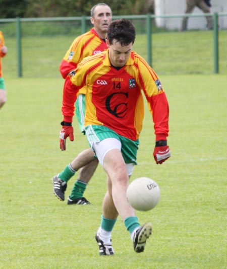 Action from the intermediate reserve football championship match against Saint Naul's.