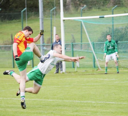 Action from the intermediate reserve football championship match against Saint Naul's.
