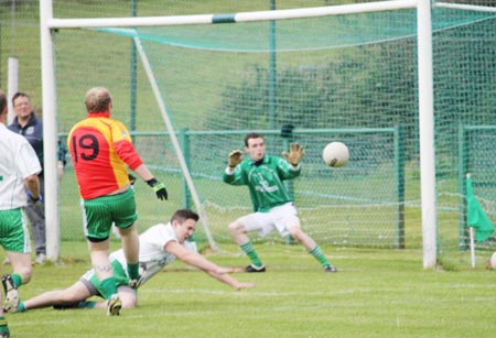 Action from the intermediate reserve football championship match against Saint Naul's.