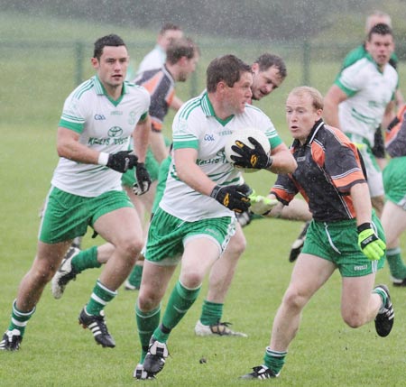 Action from the intermediate football championship match against Saint Naul's.