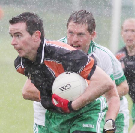 Action from the intermediate football championship match against Saint Naul's.