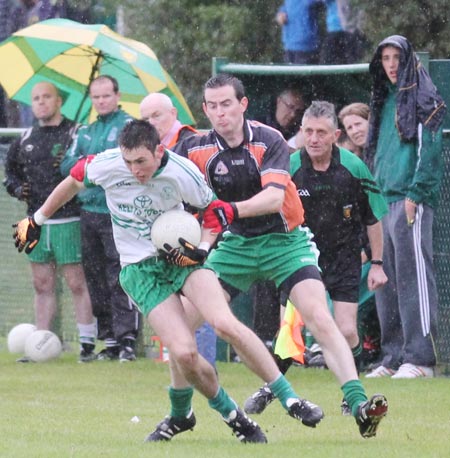 Action from the intermediate football championship match against Saint Naul's.