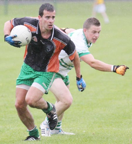 Action from the intermediate football championship match against Saint Naul's.