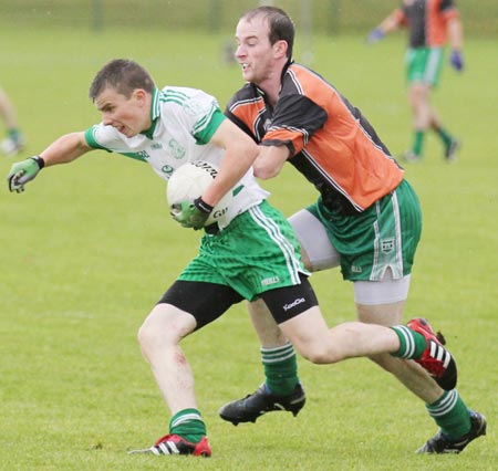 Action from the intermediate football championship match against Saint Naul's.