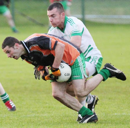 Action from the intermediate football championship match against Saint Naul's.