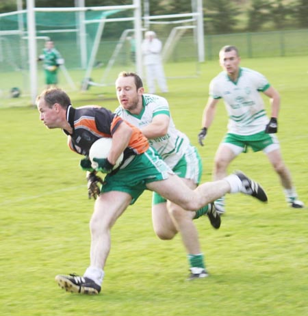 Action from the intermediate football championship match against Saint Naul's.