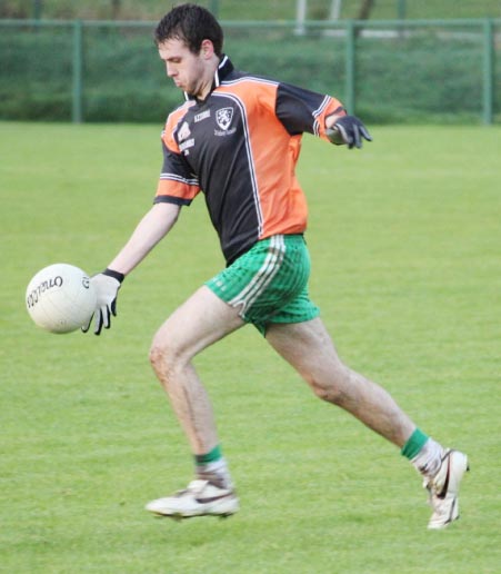 Action from the intermediate football championship match against Saint Naul's.