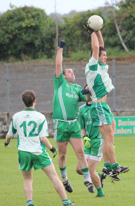 Action from the intermediate reserve football championship match against Saint Naul's.