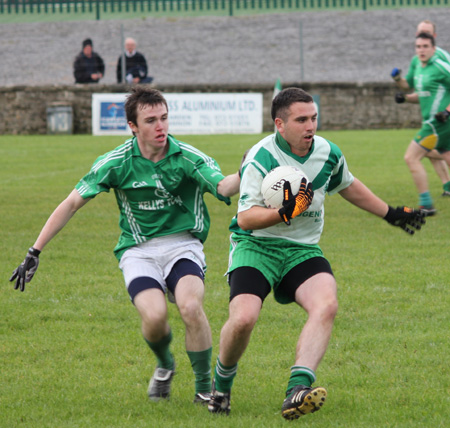 Action from the intermediate reserve football championship match against Saint Naul's.