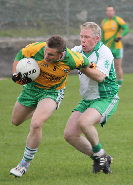 Action from the intermediate football championship match against Saint Naul's.