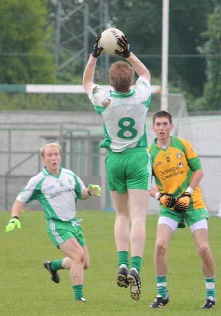 Action from the intermediate football championship match against Saint Naul's.