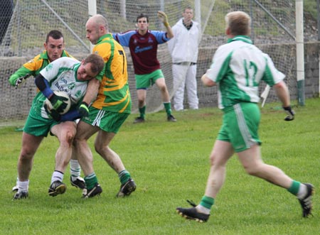 Action from the intermediate football championship match against Saint Naul's.