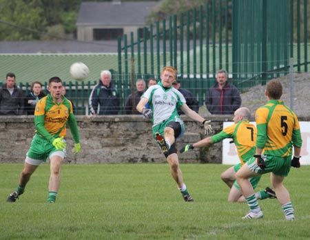 Action from the intermediate football championship match against Saint Naul's.