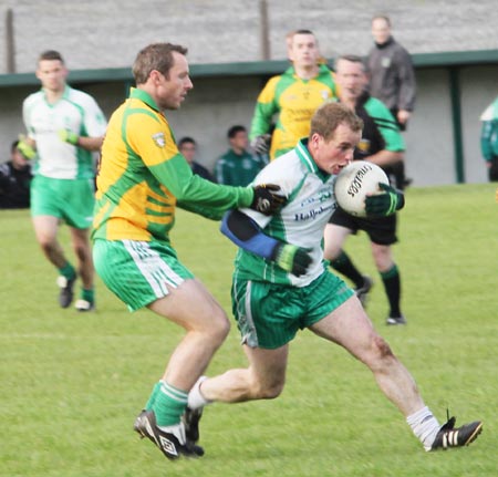 Action from the intermediate football championship match against Saint Naul's.