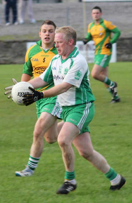 Action from the intermediate football championship match against Saint Naul's.