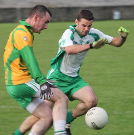 Action from the intermediate football championship match against Saint Naul's.