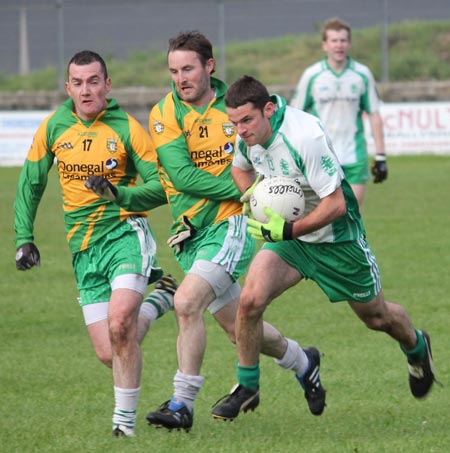 Action from the intermediate football championship match against Saint Naul's.