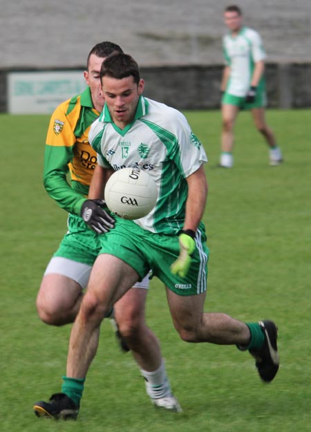 Action from the intermediate football championship match against Saint Naul's.