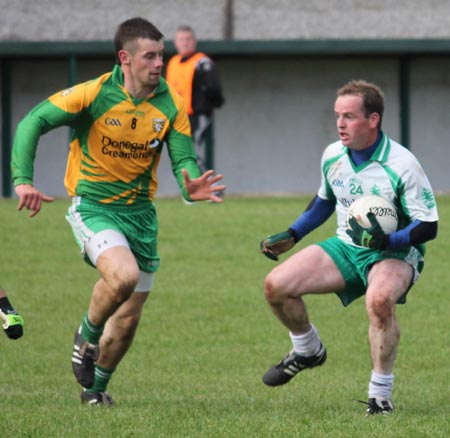 Action from the intermediate football championship match against Saint Naul's.