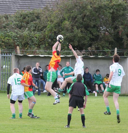 Action from the intermediate reserve football championship match against Saint Naul's.