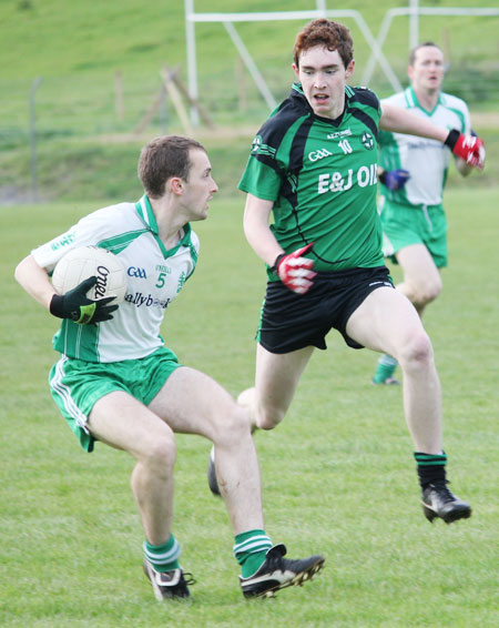 Action from the league match against Naomh Bríd.