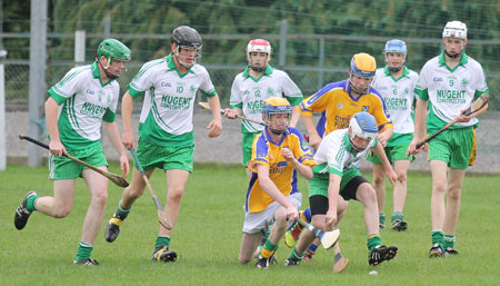 Action from the Aodh Ruadh v Burt game.