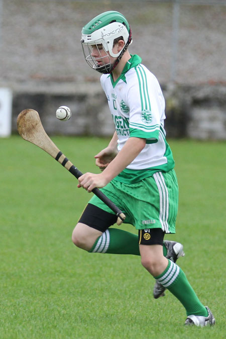 Action from the Aodh Ruadh v Burt game.